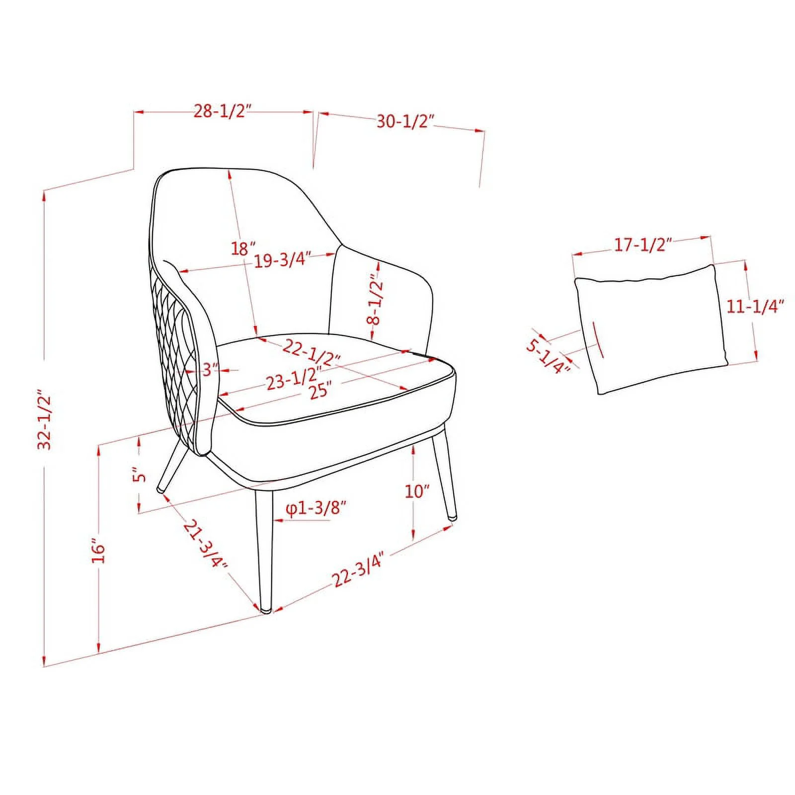 Furniture of America Alto Fabric and Faux Leather Accent Chair in Gray