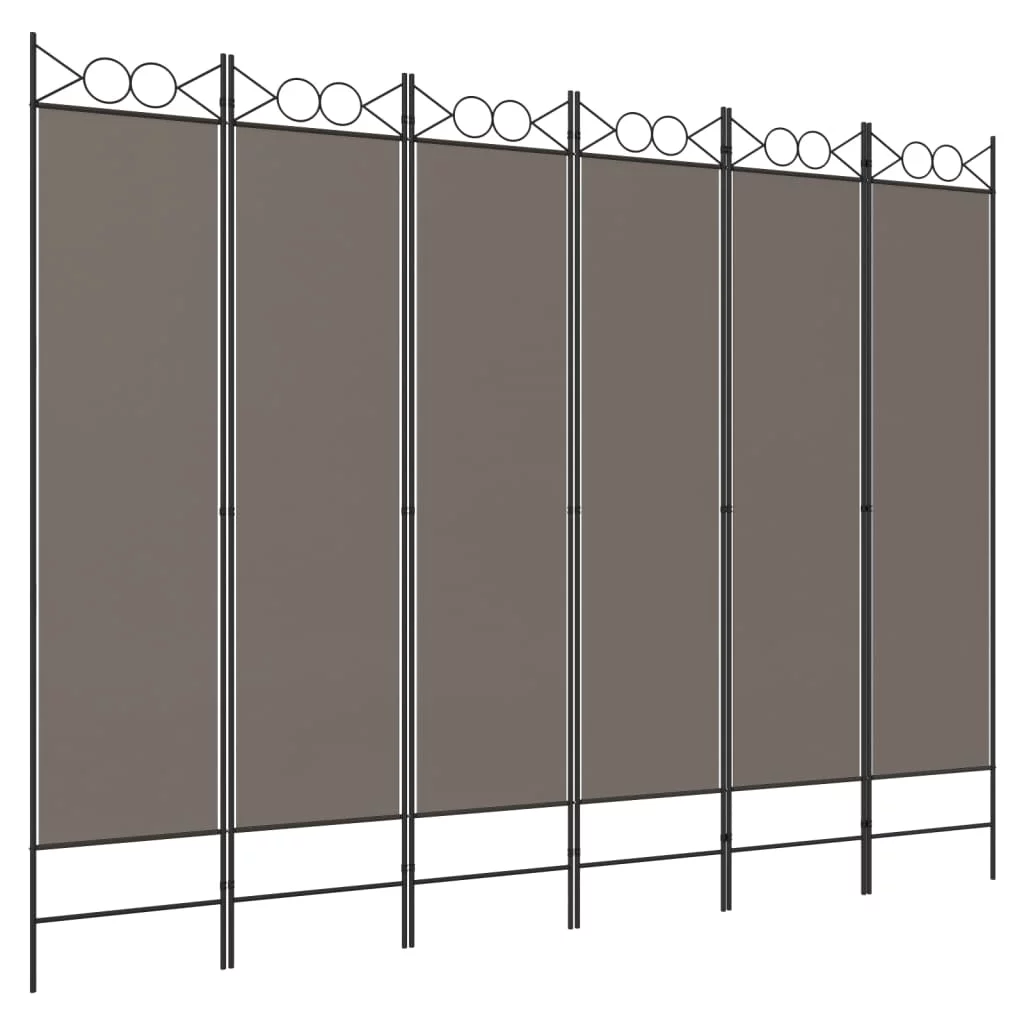 Anself 6-Panel Room Divider Anthracite 94.5