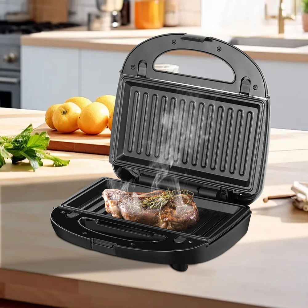 Breakfast Machine,Plates 3-set Removable Waffle With 3 In 1 Maker Sandwich Panini Press Waffle Ker Ker Sandwich Maker With Removable Non-stick Maker And Panini Sided Waffle Press Waffle Ker