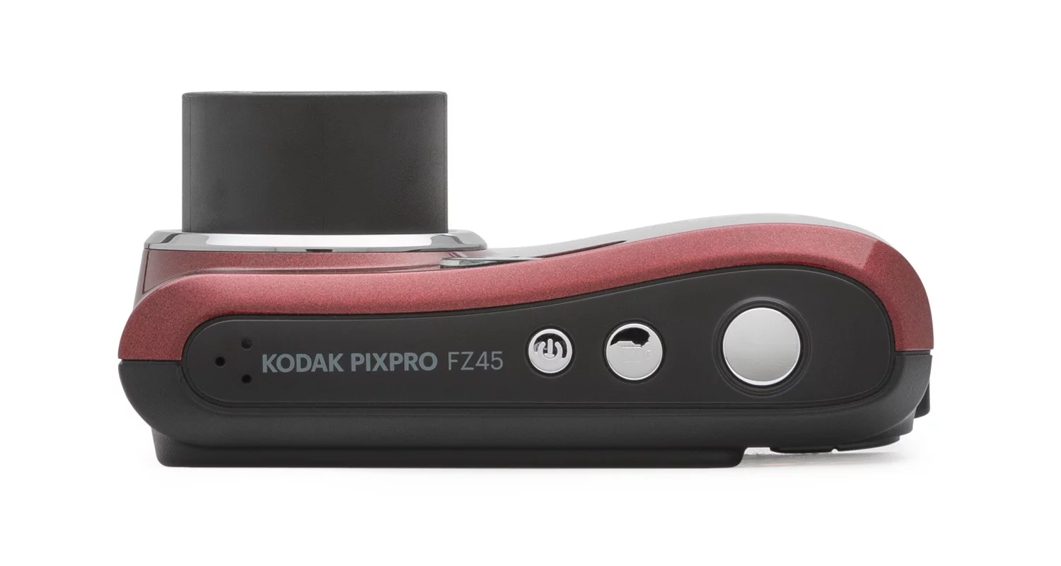 Kodak PIXPRO FZ45 Digital Camera (Red) + Black Point & Shoot Camera Case + Transcend 64GB SD Memory Card + Tri-fold Memory Card Wallet + Hi-Speed SD USB Card Reader + More!