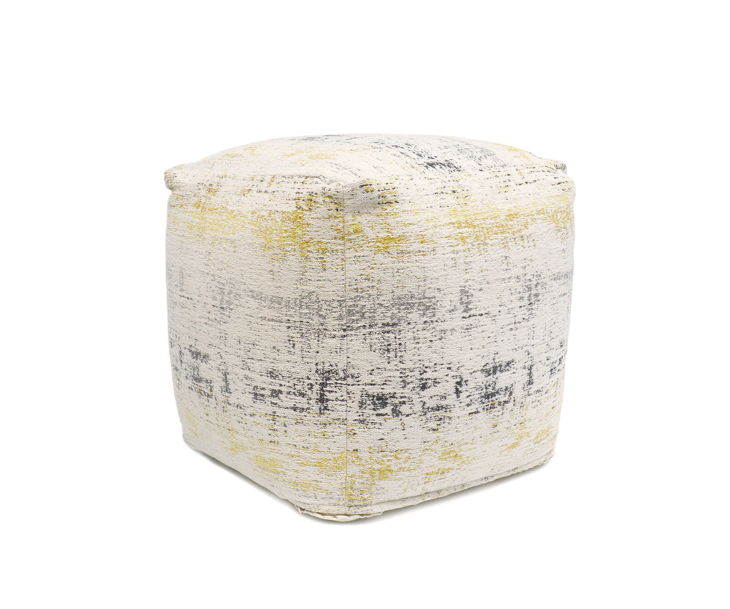 Pasargad Home Grand Canyon Distressed Cotton Pouf - 20 x 20 x 20 in.