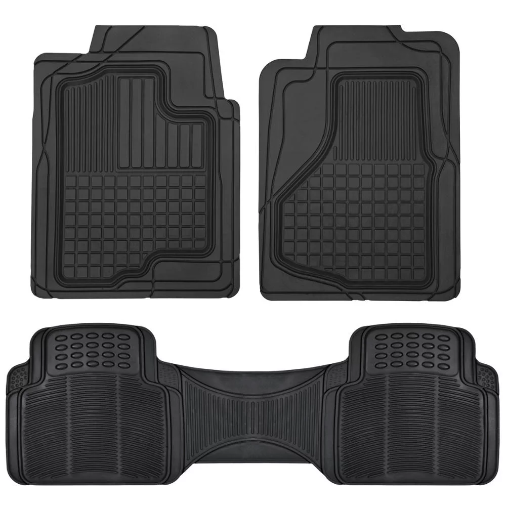 Motor Trend All Weather Semi-Custom Fit Heavy Duty Rubber Floor Mats for Auto Car Truck Van SUV (2 Front & Rear Liner)