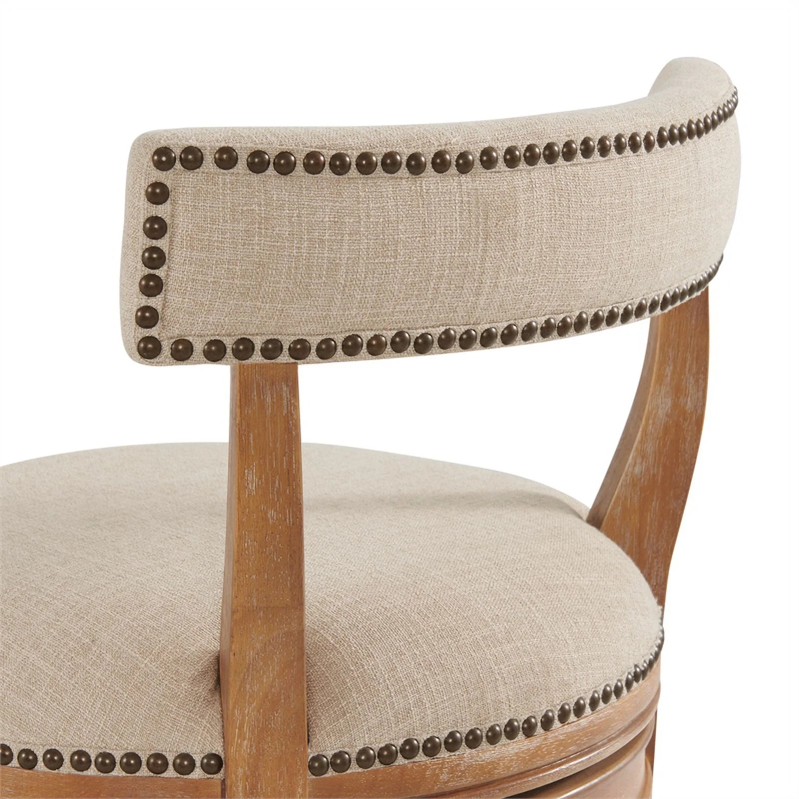 Hanover Swivel Bar Height Bar Stool - Weathered Brown and Beige - Set of 2