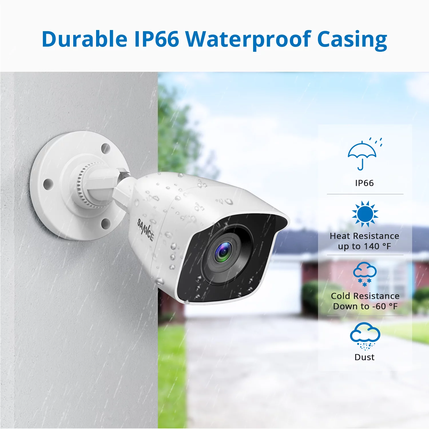 SANNCE 8 Channel 1080p 5-in-1 Security Camera System with 4pcs Wired Surveillance Cameras with 100 ft Night Vision，NO Hard Drive