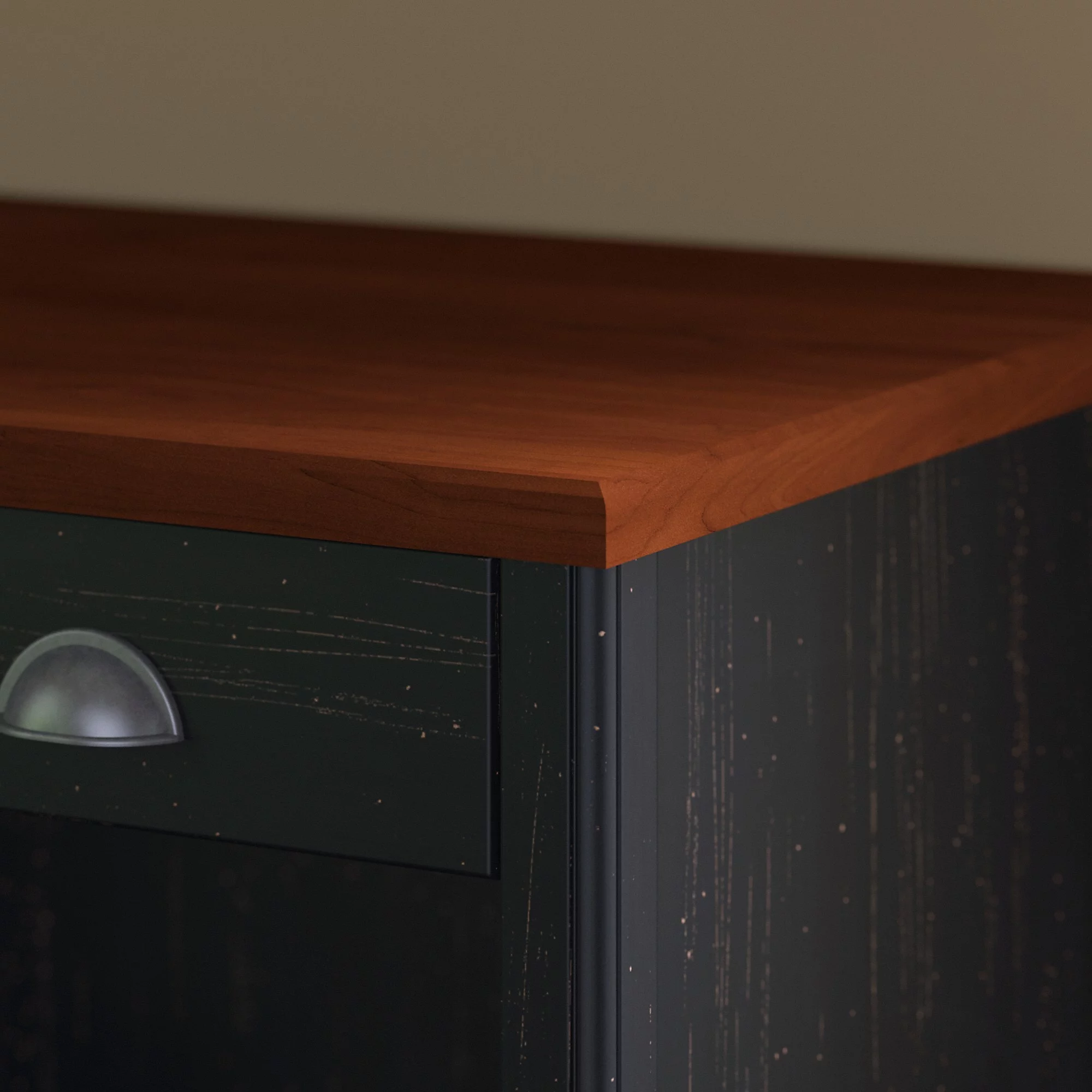 Bush Furniture Fairview Computer Desk with Hutch and Drawers in Antique Black