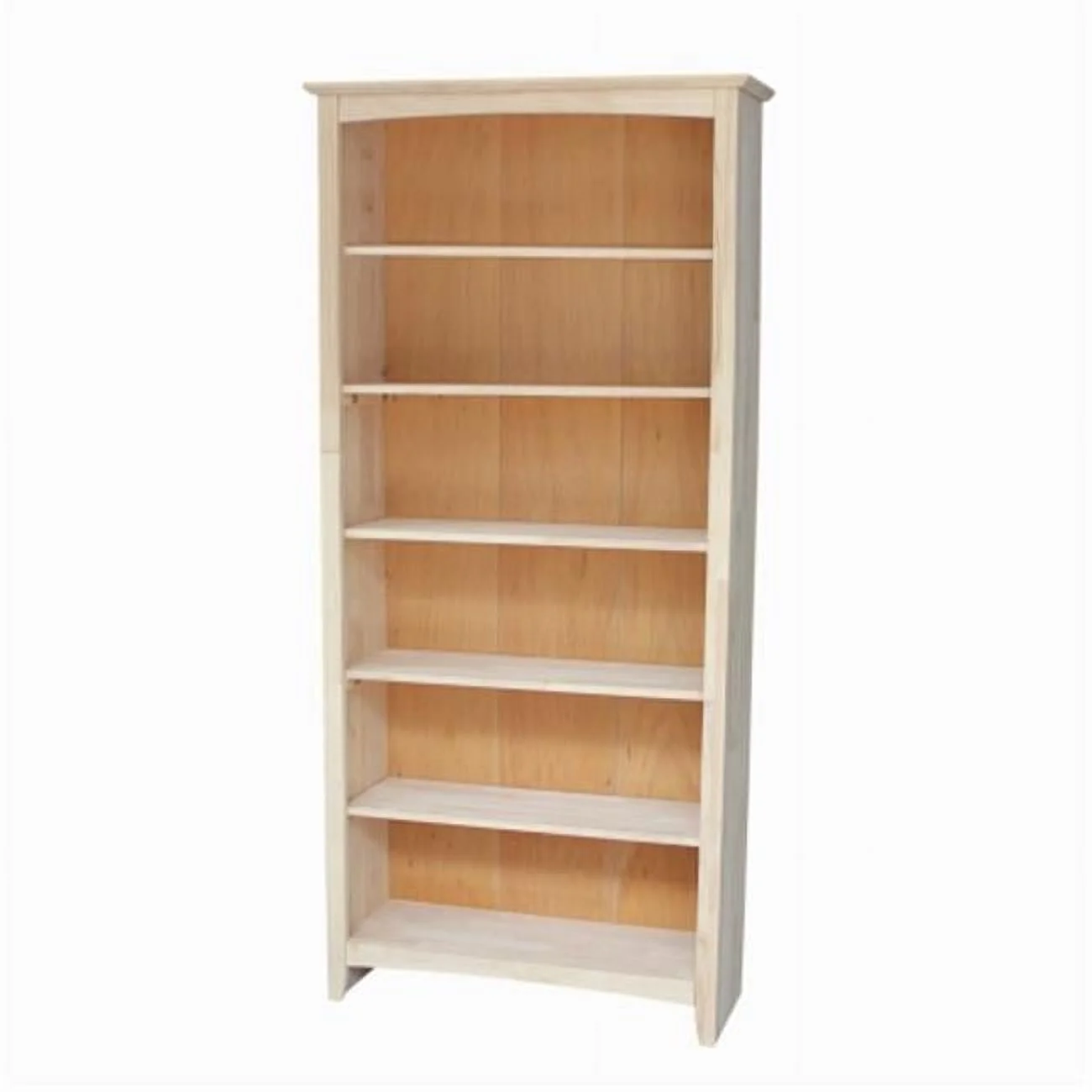 International Concepts  Shaker bookcase - 72''H Ready to finish