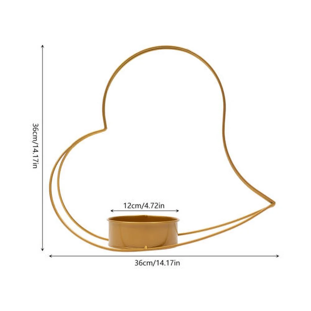 10Pcs Gold Vases for Centerpieces Wedding Metal Geometric Peach Heart Baskets