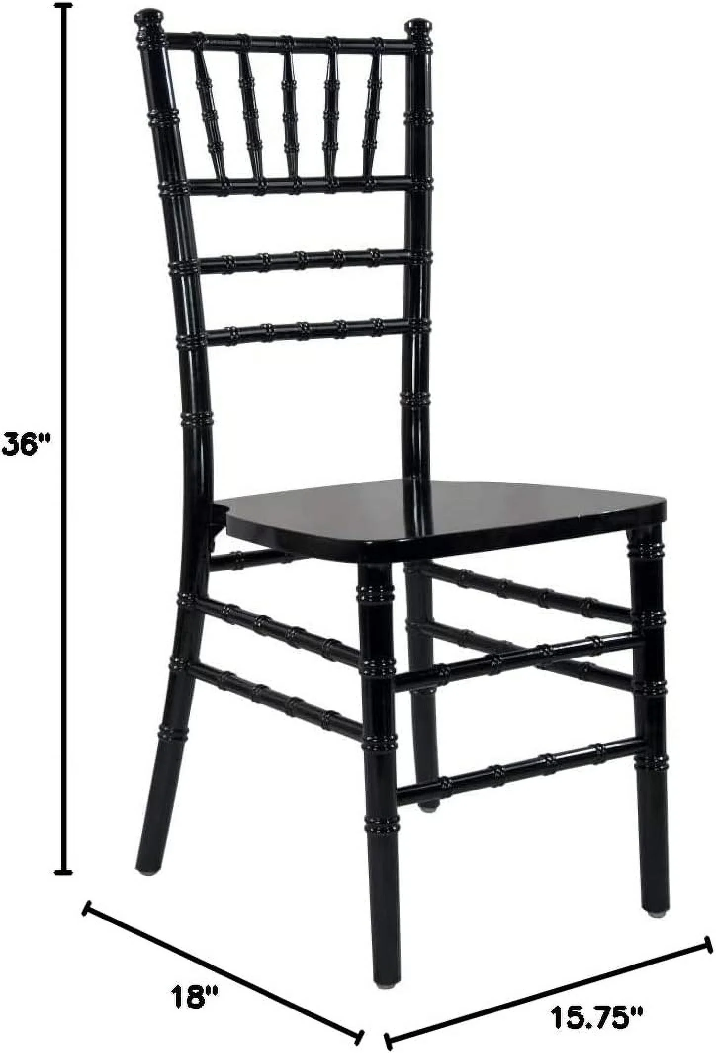 Advantage Black Wood Chiavari Chair