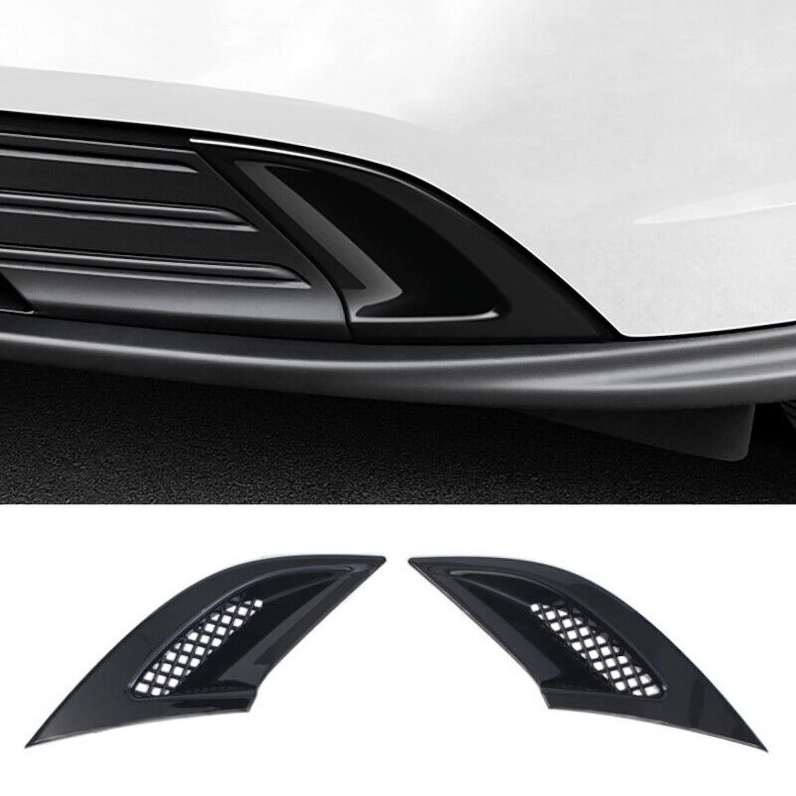 WEISIPU Glossy Black Front Fog Light Lamp Cover Trim Fit For Honda Accord 11th 2023-2024