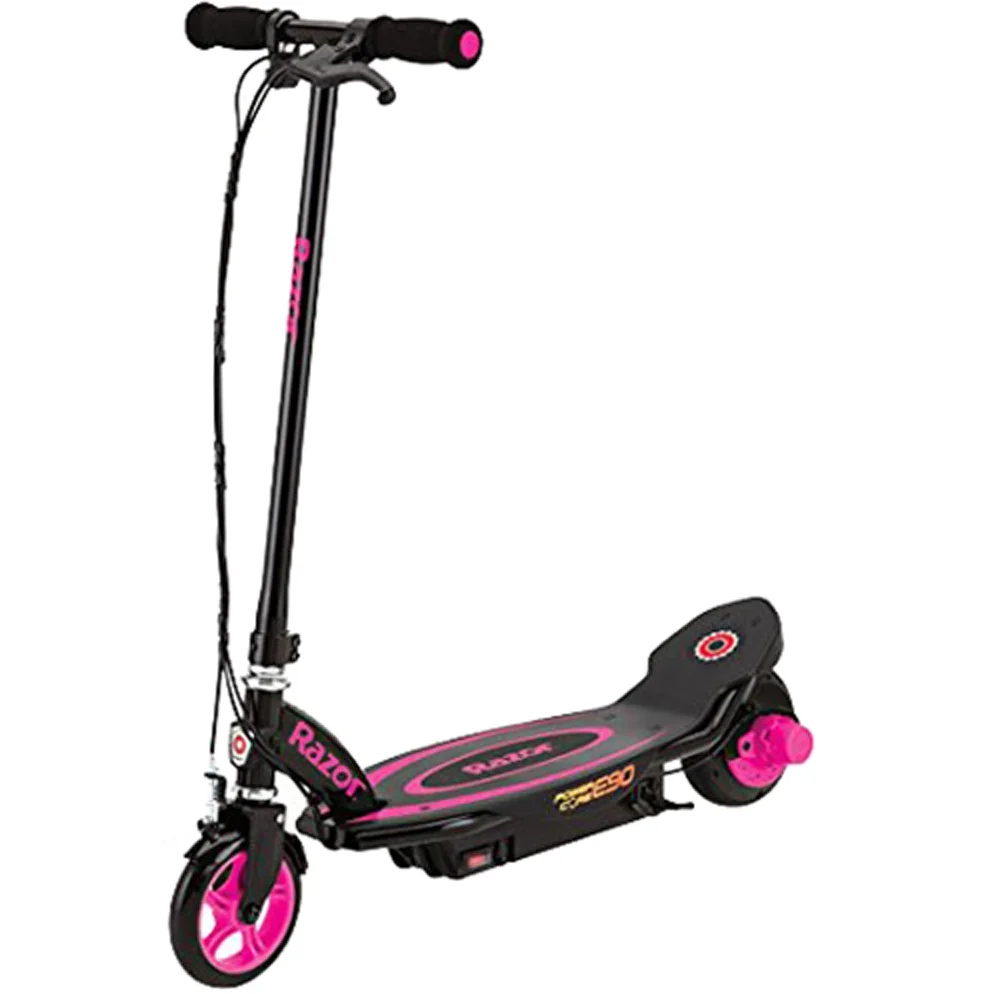 Razor 13111463 E90 Power Core Electric Scooter, Pink Bundle with 2 YR CPS Enhanced Protection Pack