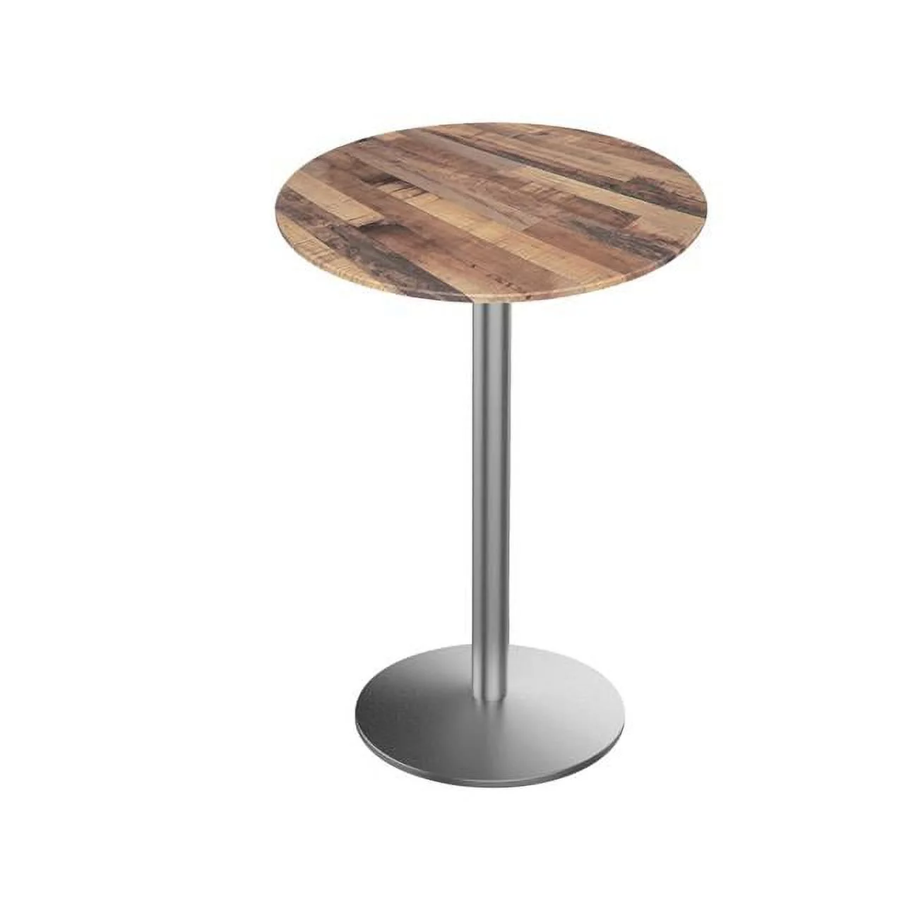 Holland Bar Stool  36 in. Tall Indoor & Outdoor All-Season Table with 36 in. Dia. Rustic Top