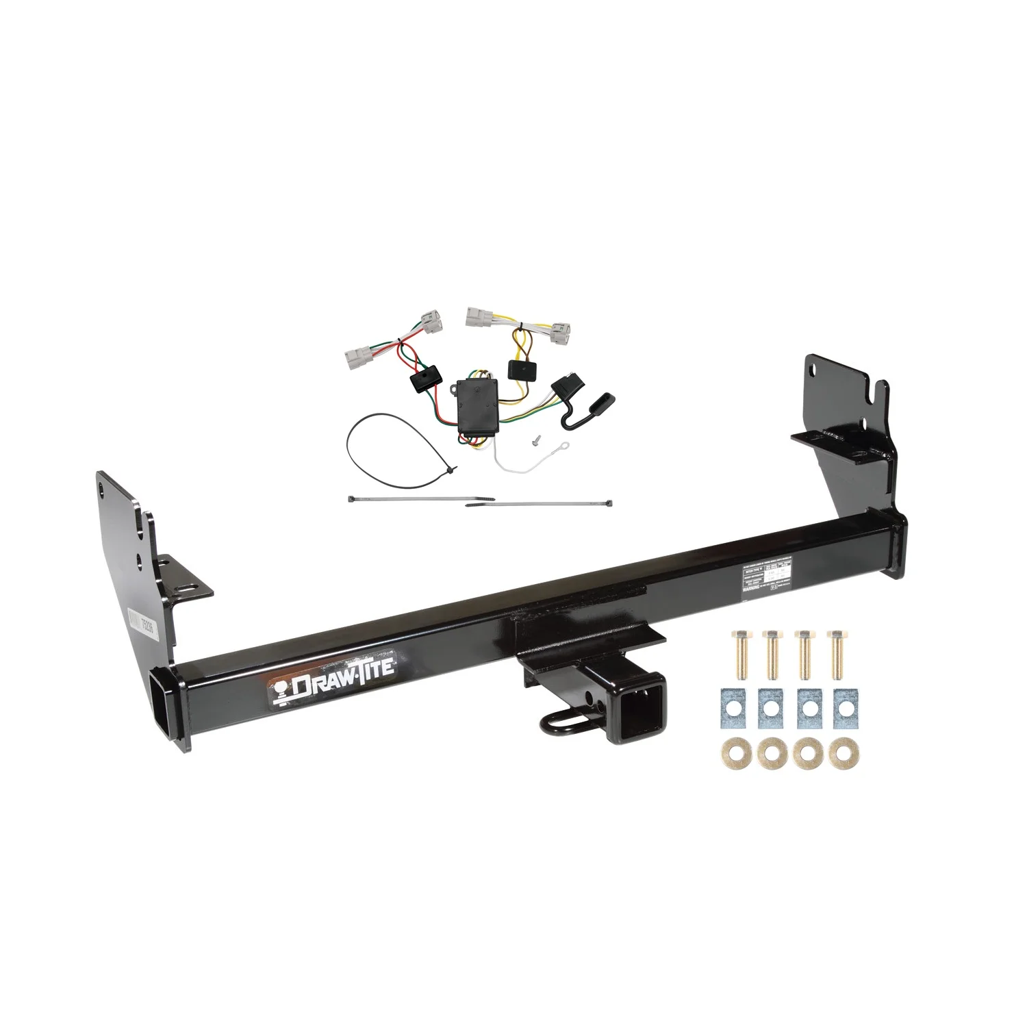 2009-2015 Toyota Tacoma Draw-Tite Class 3 Trailer Hitch, 2 Inch Square Receiver, Black w/ Custom Fit Wiring Kit