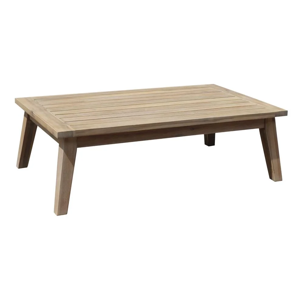 Pangea Home Diego 4-Piece Modern Acacia Wood Sofa Set in Beige Finish