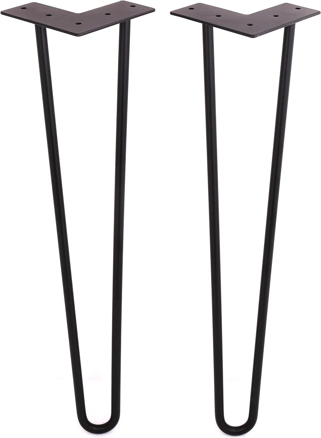 Hairpin Legs (Matte Black) DIY Industrial Strength Century Modern Table Legs, Set Of 4 (22'')
