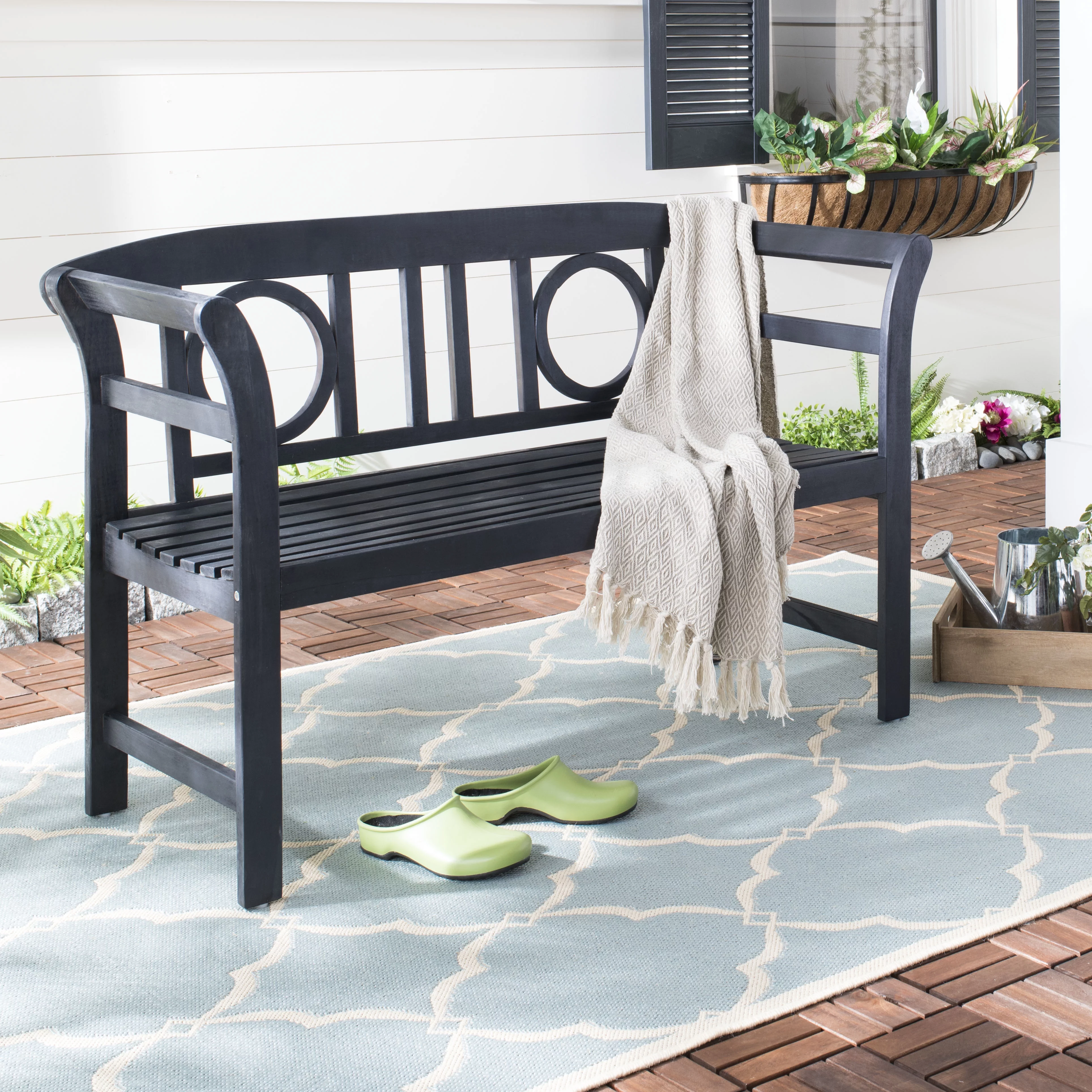 Safavieh Moorpark Indoor/Outdoor Modern 2 Seat Bench