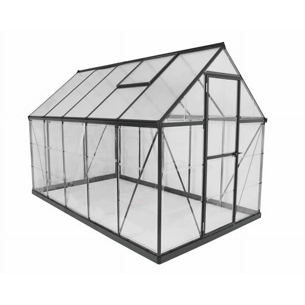 Palram-Canopia  6 x 10 ft. Hybrid Greenhouse, Gray