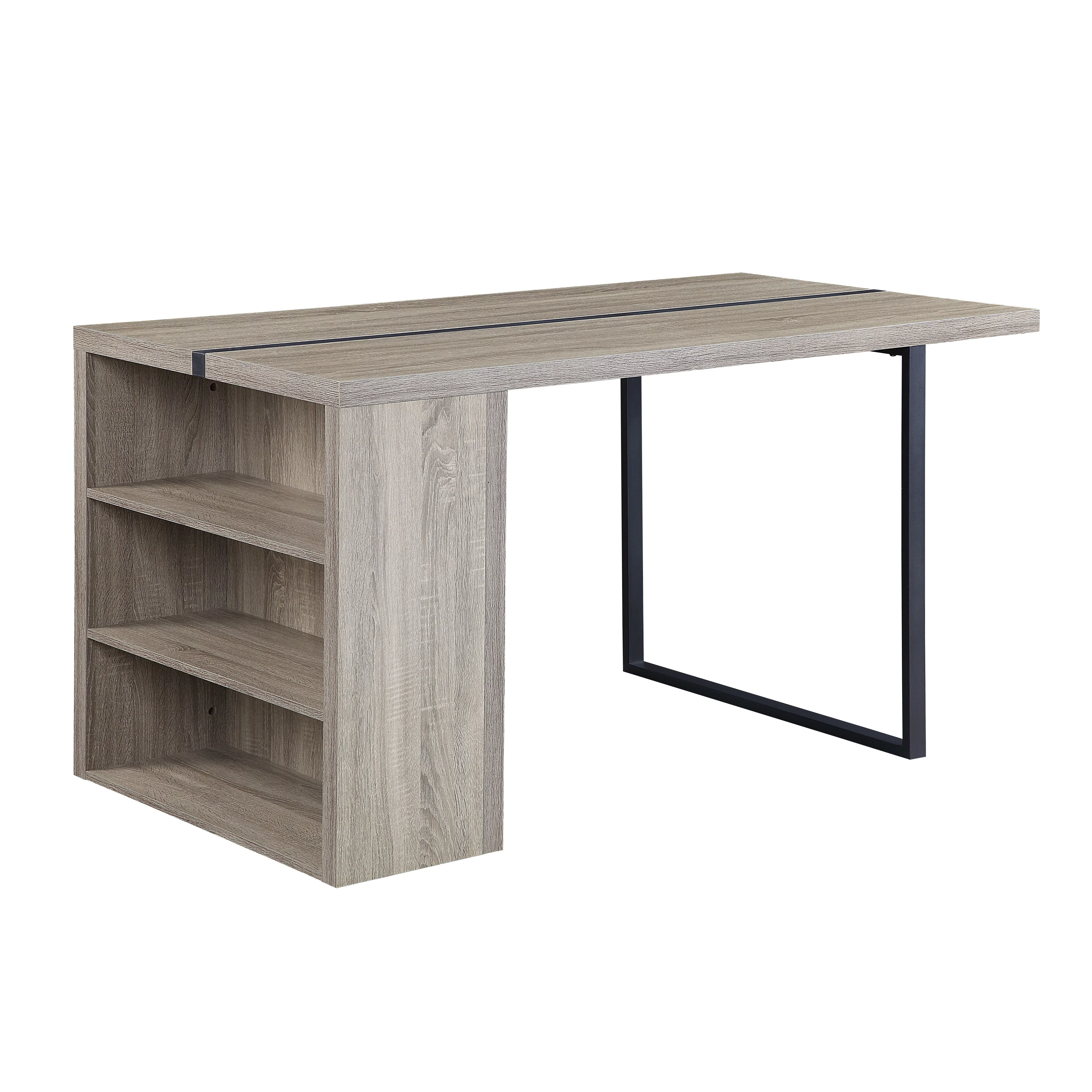 CoSoTower Dinning Table, Rustic Oak & Black Finish