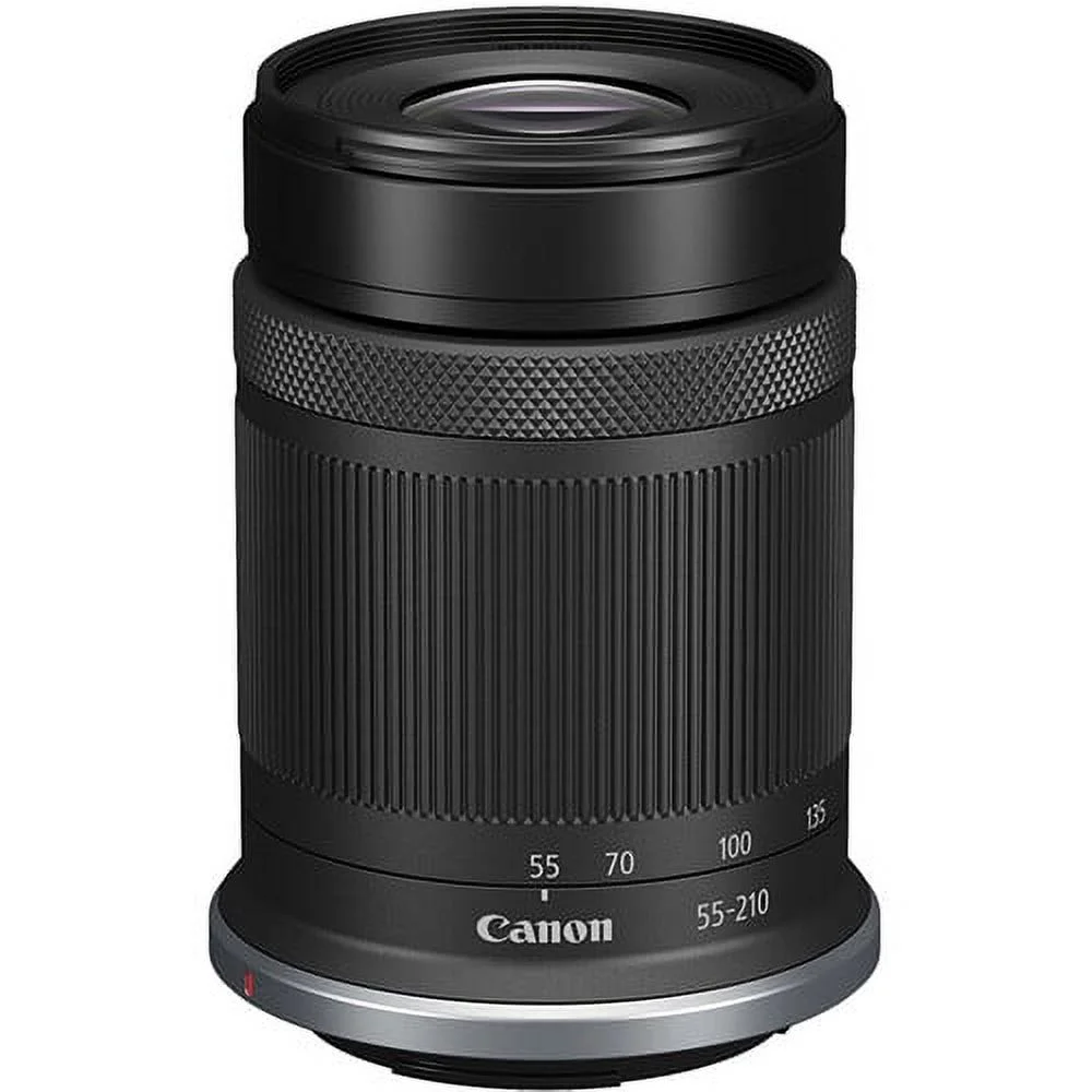 Canon RF-S 55-210mm f/5-7.1 IS STM Lens (Canon RF) for Landscape, Portrait, & Travel Photos/Videos (5824C002) + 64GB Memory Card + Filter Kit + BackPack + Card Reader + Flex Tripod + More