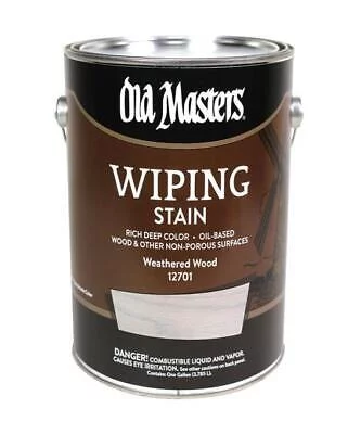 Old Masters Semi-Transparent Weathered Wood Oil-Based Wiping Stain 1 gal (Pack of 2).