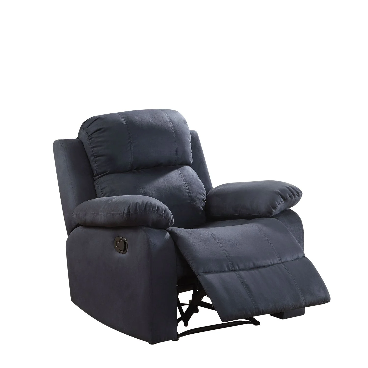 Luxurious Blue Microfiber ACME Parklon Motion Recliner 59476