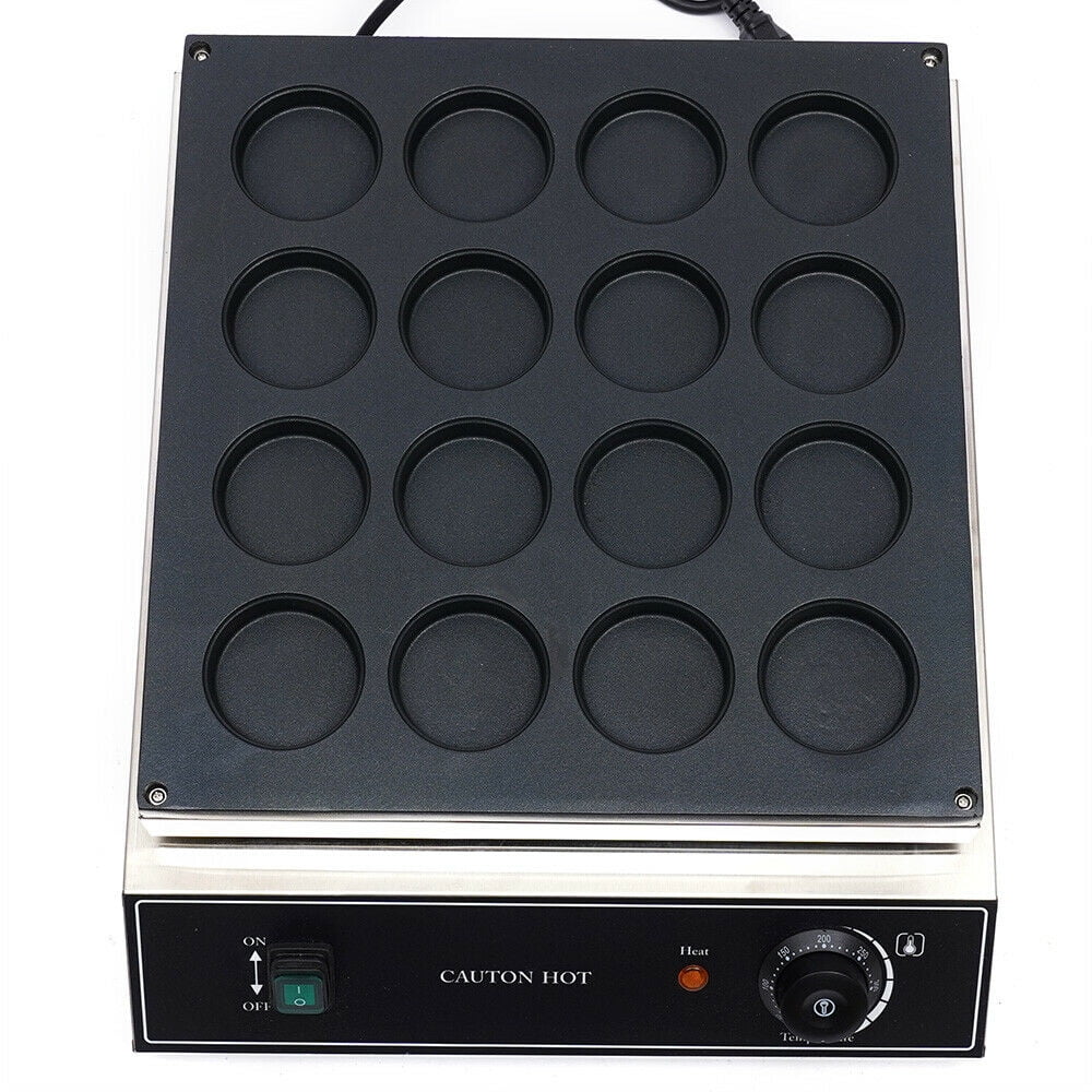 Fichiouy 16 Holes Waffle Maker Electric Red Bean Pancake Cake Bake Machine Nonstick Stainless 1700W