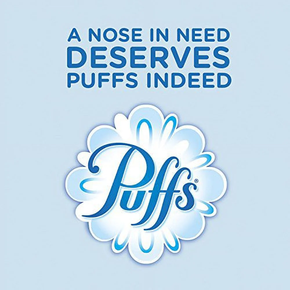 Puffs Plus Lotion Facial Tissues, 4 Family Boxes, 124 Tissuesper Box