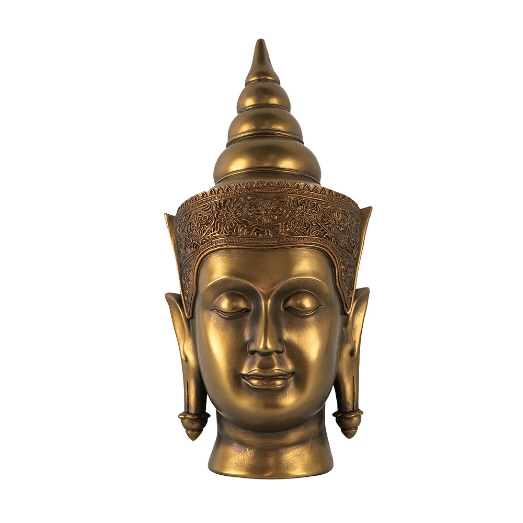 CC Home Furnishings Resin Buddha Statue Head - 14.25