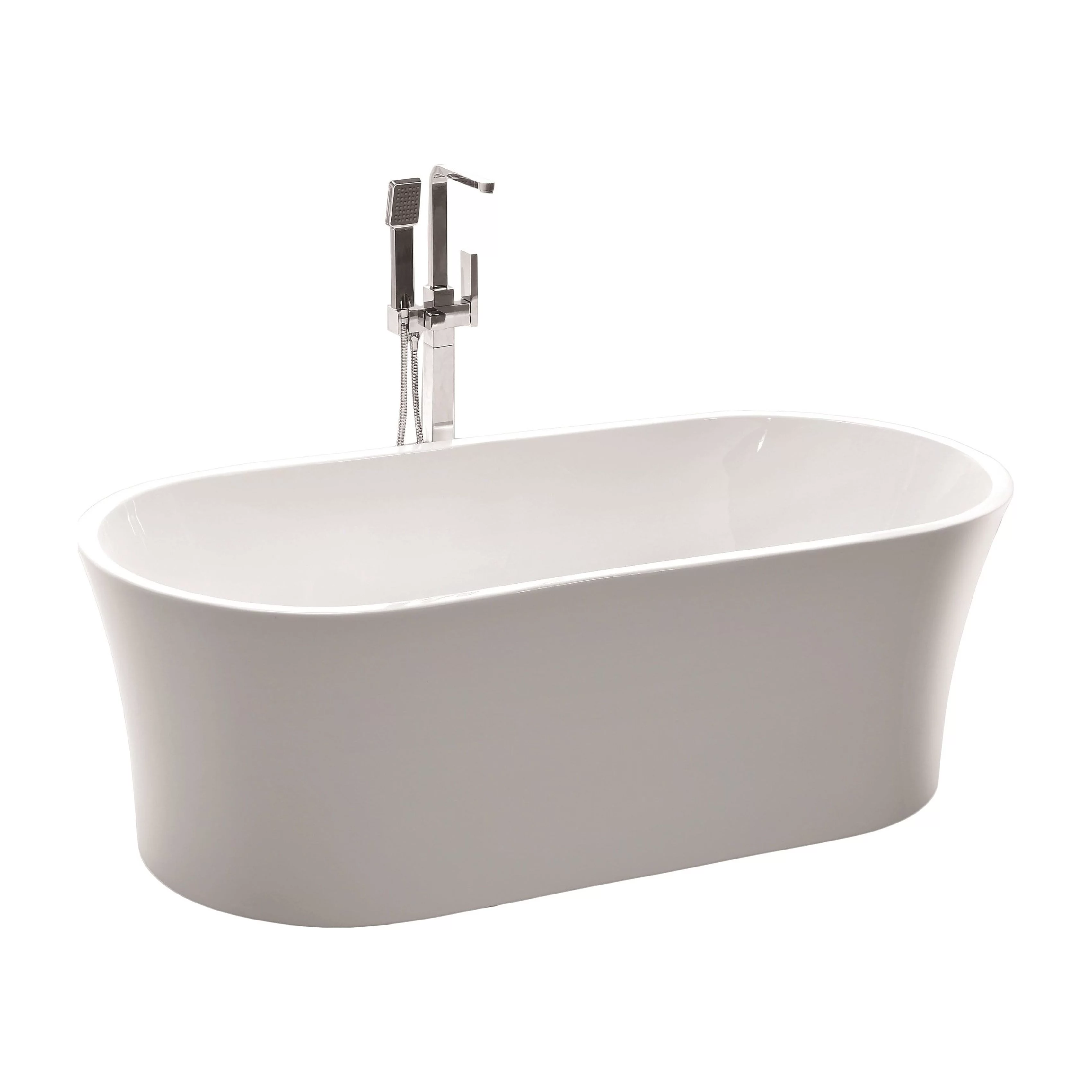 Vanity Art 63'' x 29.5'' Freestanding Soaking Bathtub