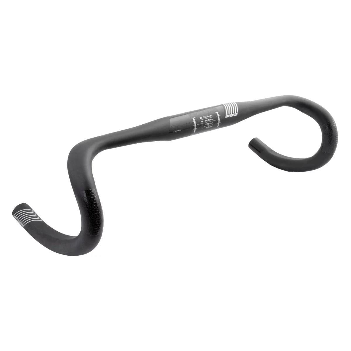 Full Speed Ahead SLK Compact Drop Handlebar 31.8mm 44cm Black Carbon Fiber