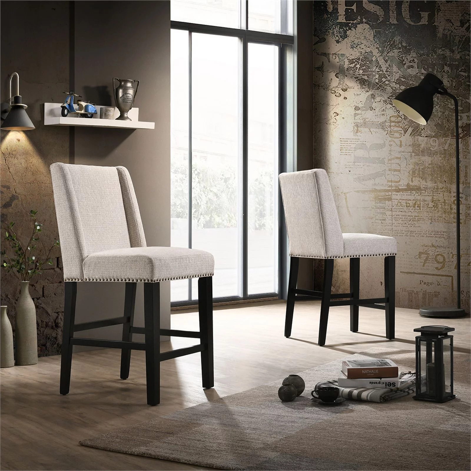 Pemberly Row Transitional Upholstered 24