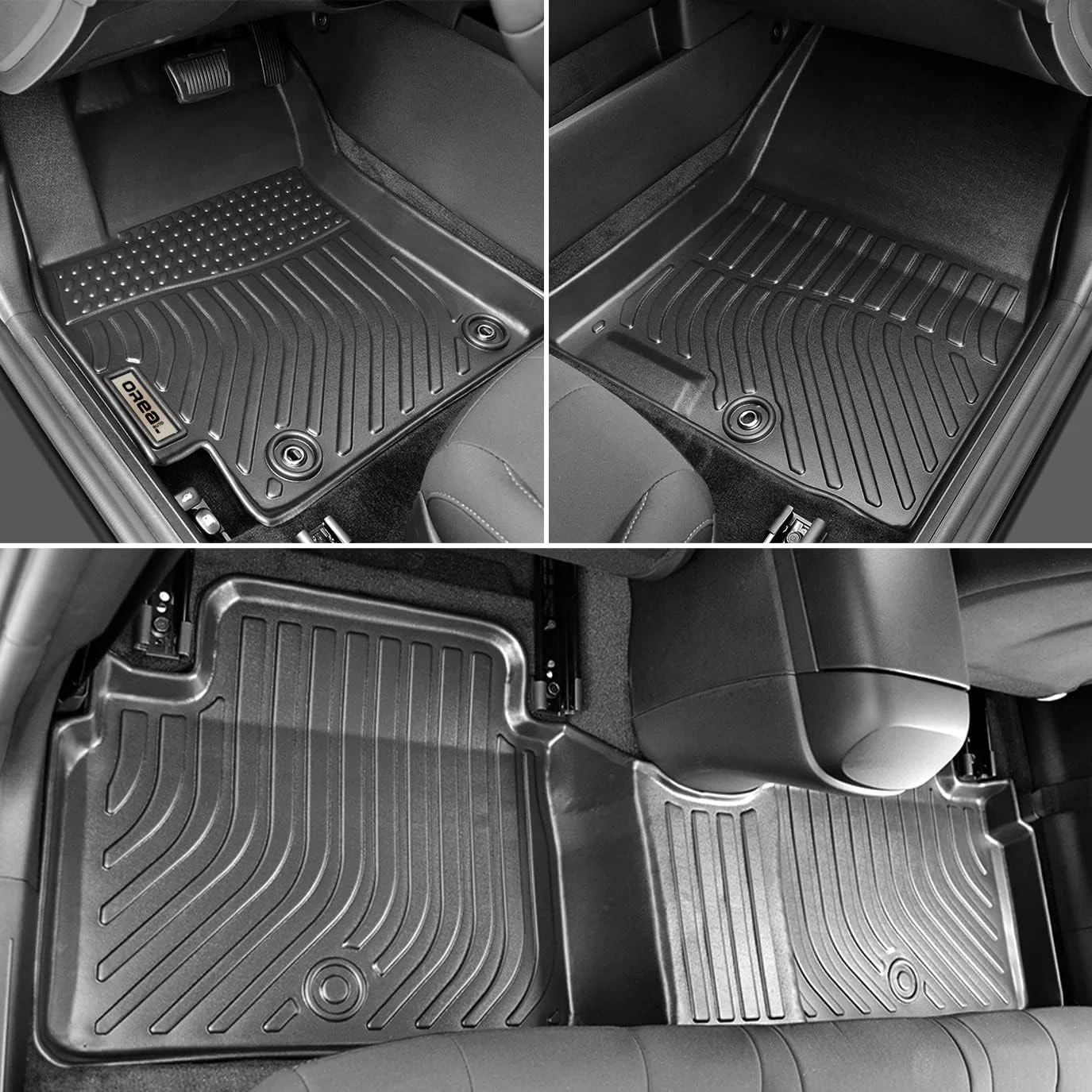 Black Floor Mats Liners Replacement for Hyundai Elantra Hybrid 2021 2022 2023 Heavy Duty All Weather Guard Front Rear Auto Carpet-Custom Fit-Tough/Durable/Odorless-Not Fit Gasoline Model