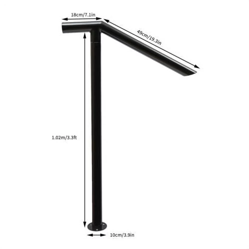 Iron Handrail Stair Railing 2-3 Step Handrail Outdoor Hand Rail Stair Railing