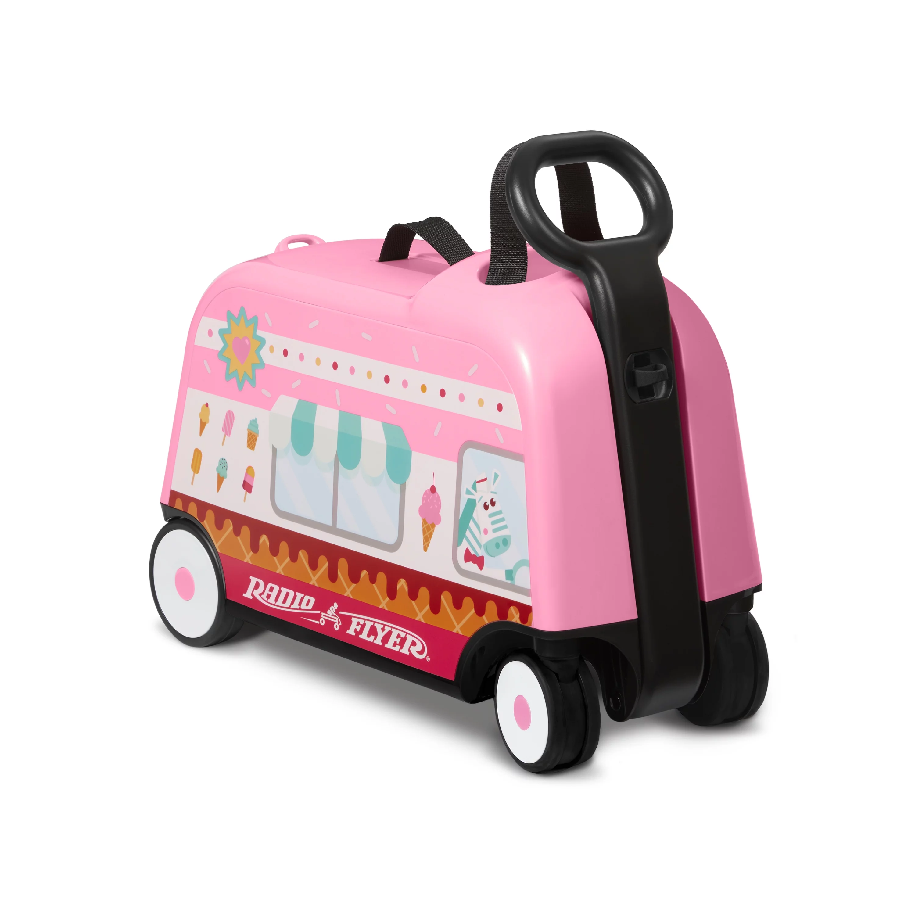 Radio Flyer, 3-in-1 Happy Trav’ler Ice Cream Truck, Unisex Storage Ride-on