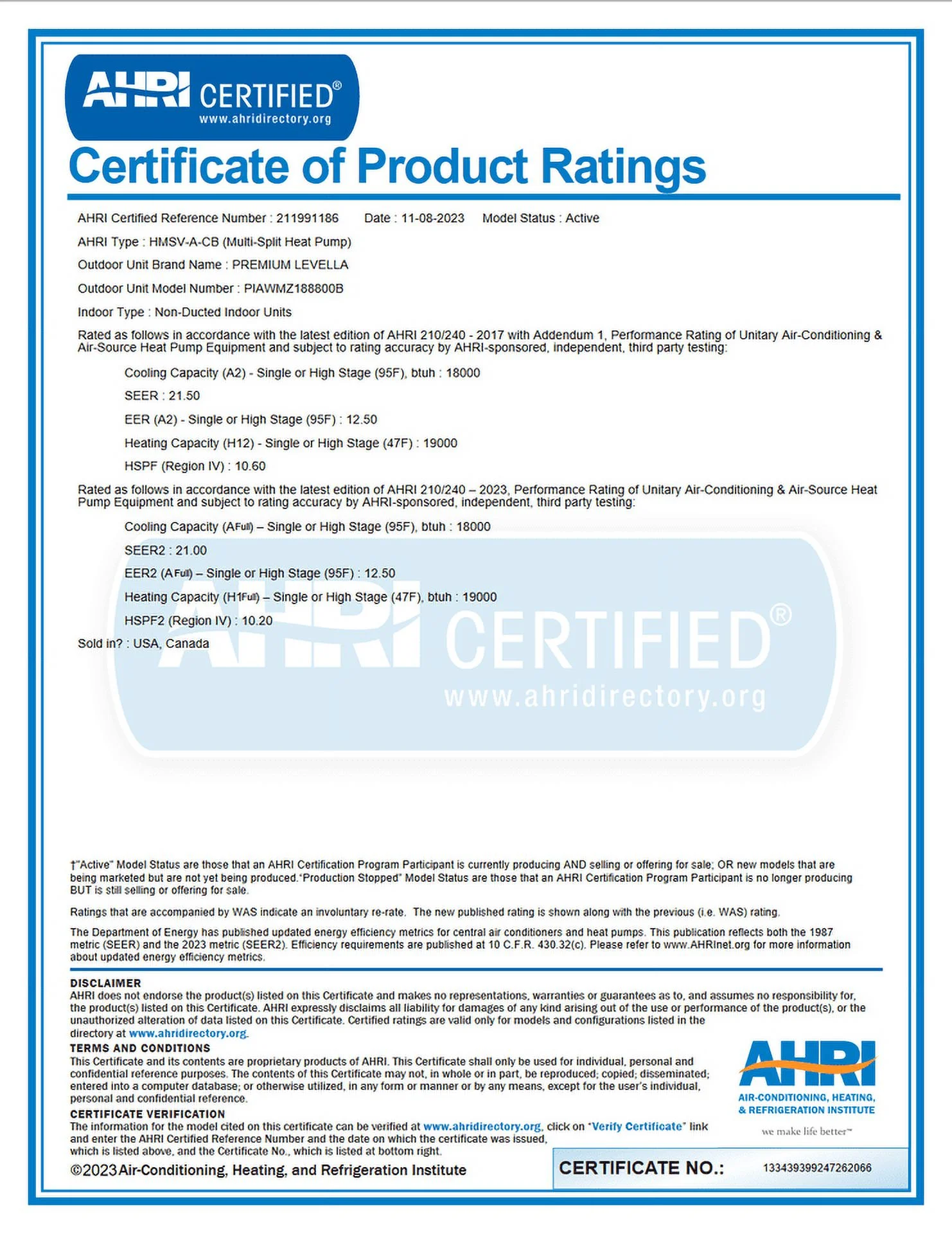 Dual Zone 21 SEER2 Ductless Mini Split Air Conditioner Inverter Wifi Heat Pump 220V