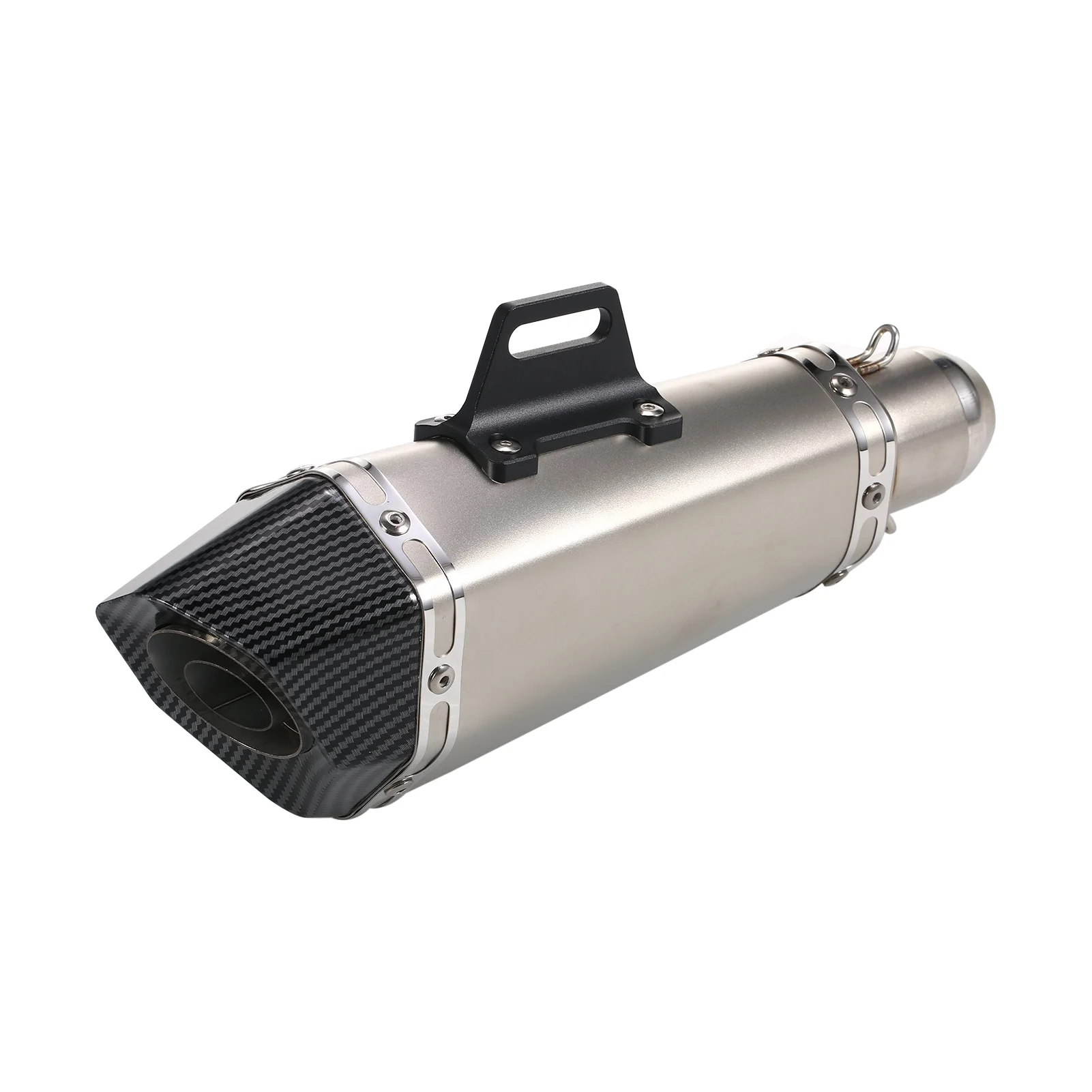 Nebublu Motorcycle exhaust pipe,Style Tail Tube Tail Tube Temperature Pipes Unversal Slip Muffler Pipes Temperature Resistant ATV 1.5-2'' Inlet Fashion Style Tail  R25 R6 Z900 Z800  ATV ZX6R 10R