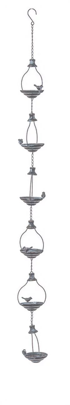 Midwest CBK Rain Chain, Bronze Patina Bird on Saucer