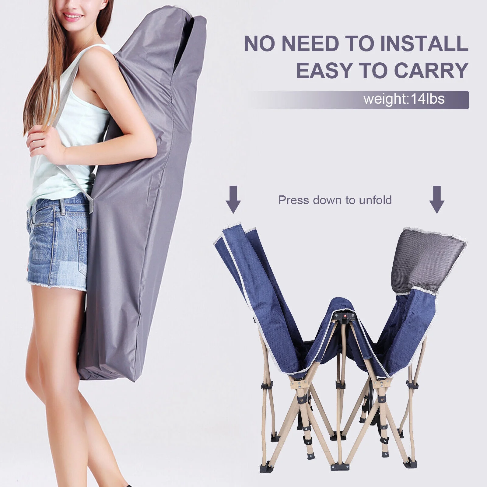 Adult Folding Camping Cots Rollaway Guest Bed Heavy Duty Bed w/ Mattress