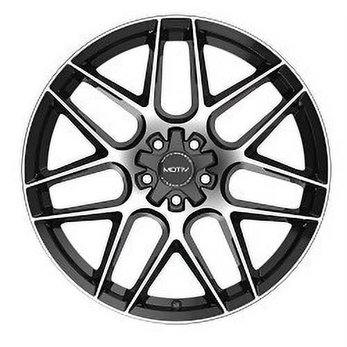 17x7.5 Motiv 435MB Foil Machined Black Wheel 5x112/5x4.5 (40mm)