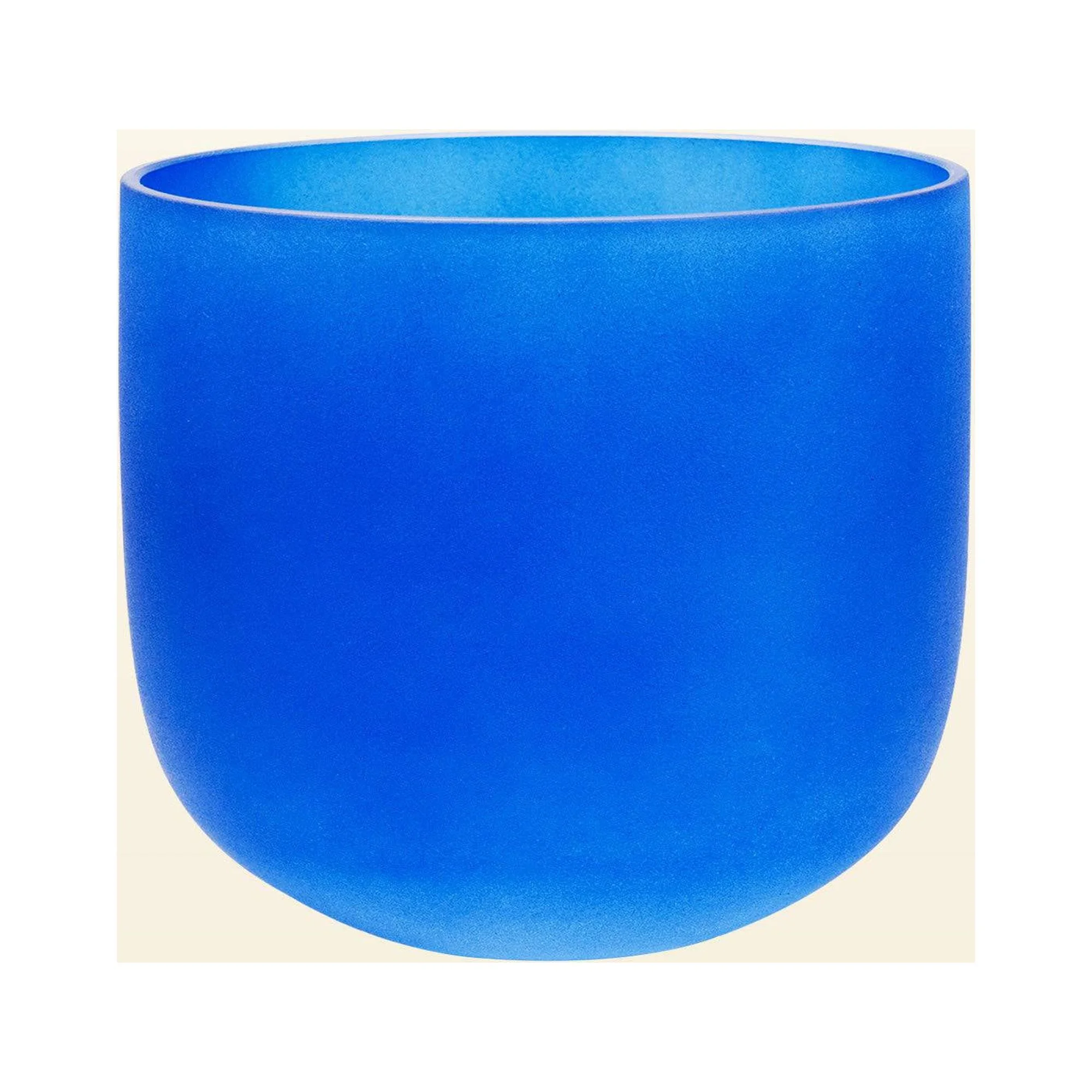 TOPFUND 440Hz Blue G Note 8 inch Crystal Singing Bowl Throat Chakra with Heavy Duty Carrying Case and Suede Stick