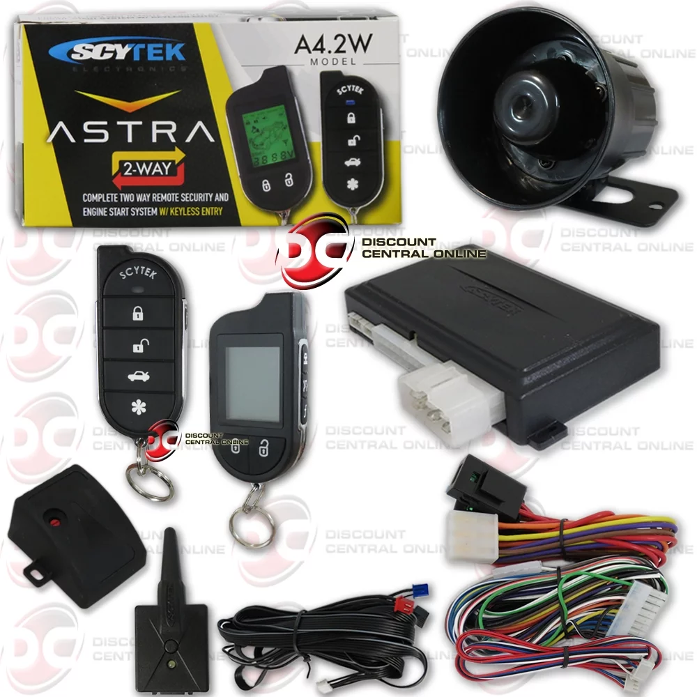 Scytek Astra A4.2W Car Alarm And Vehicle Security System With Keyless Entry And Remote Start