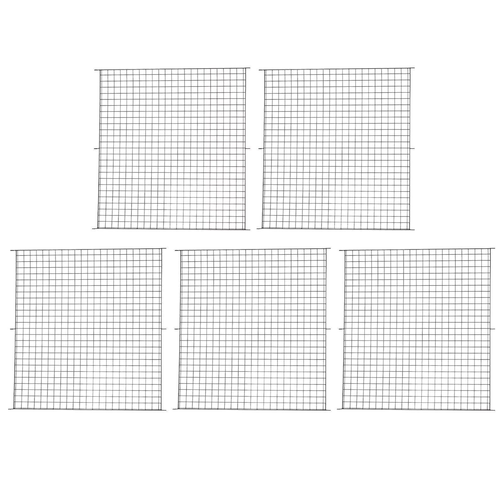 Miumaeov Garden No Dig Metal Garden Fence with Metal Gate Bundle Barrier 4 Panels+1 Gate