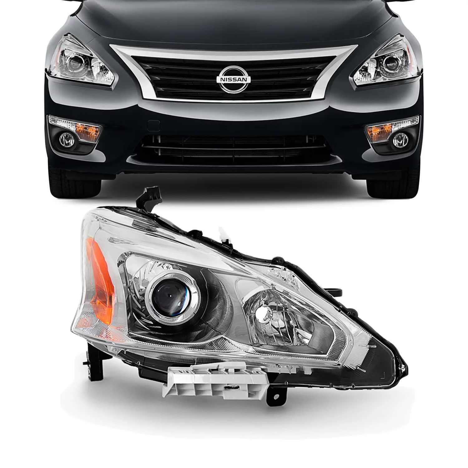 AKKON - For 13-15 Altima 4 Doors Sedan Halogen Type Headlight Lamp Passenger Right Side Direct Replacement