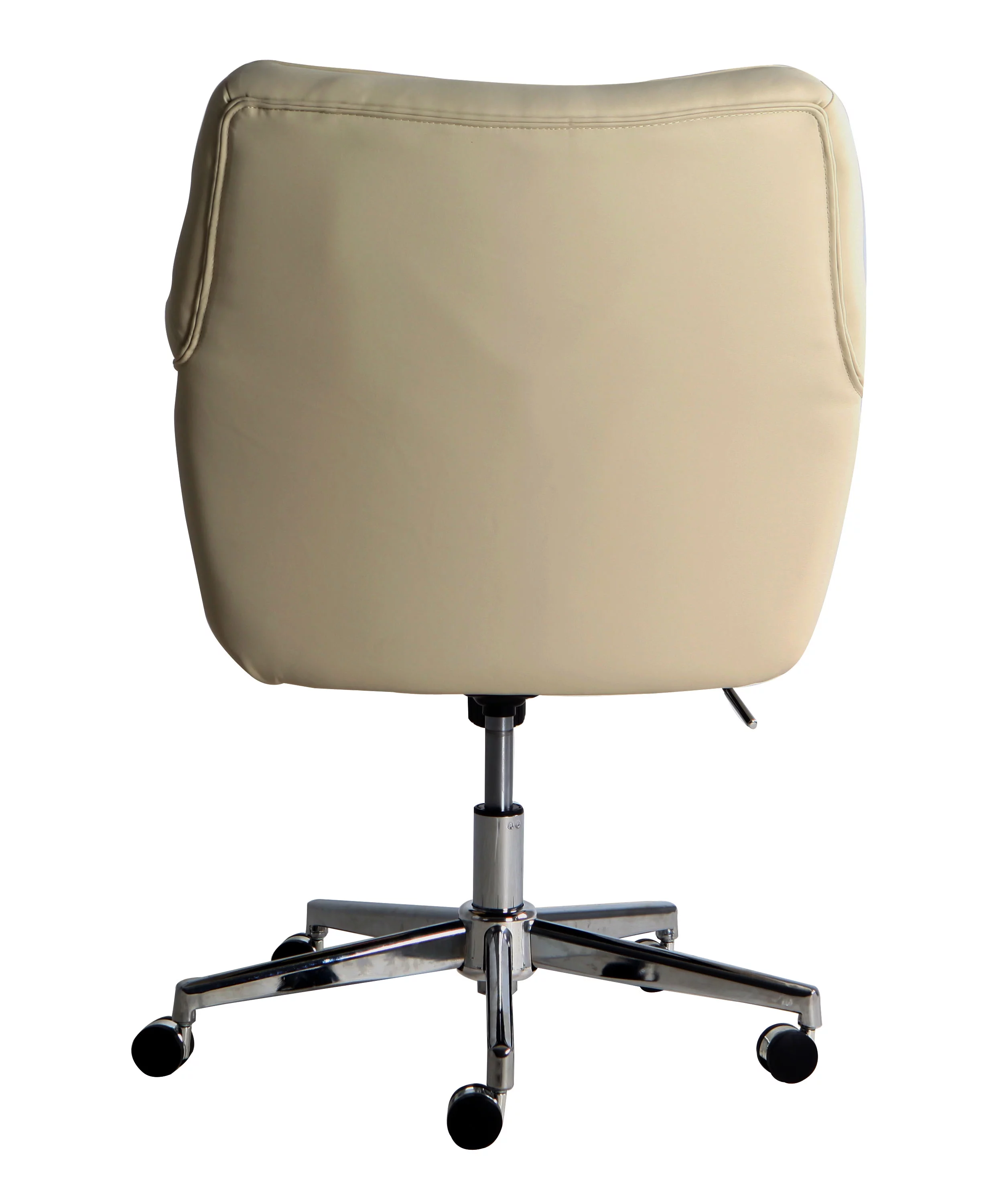 Serta Style Ashland Home Office Chair, Cream Bonded Leather
