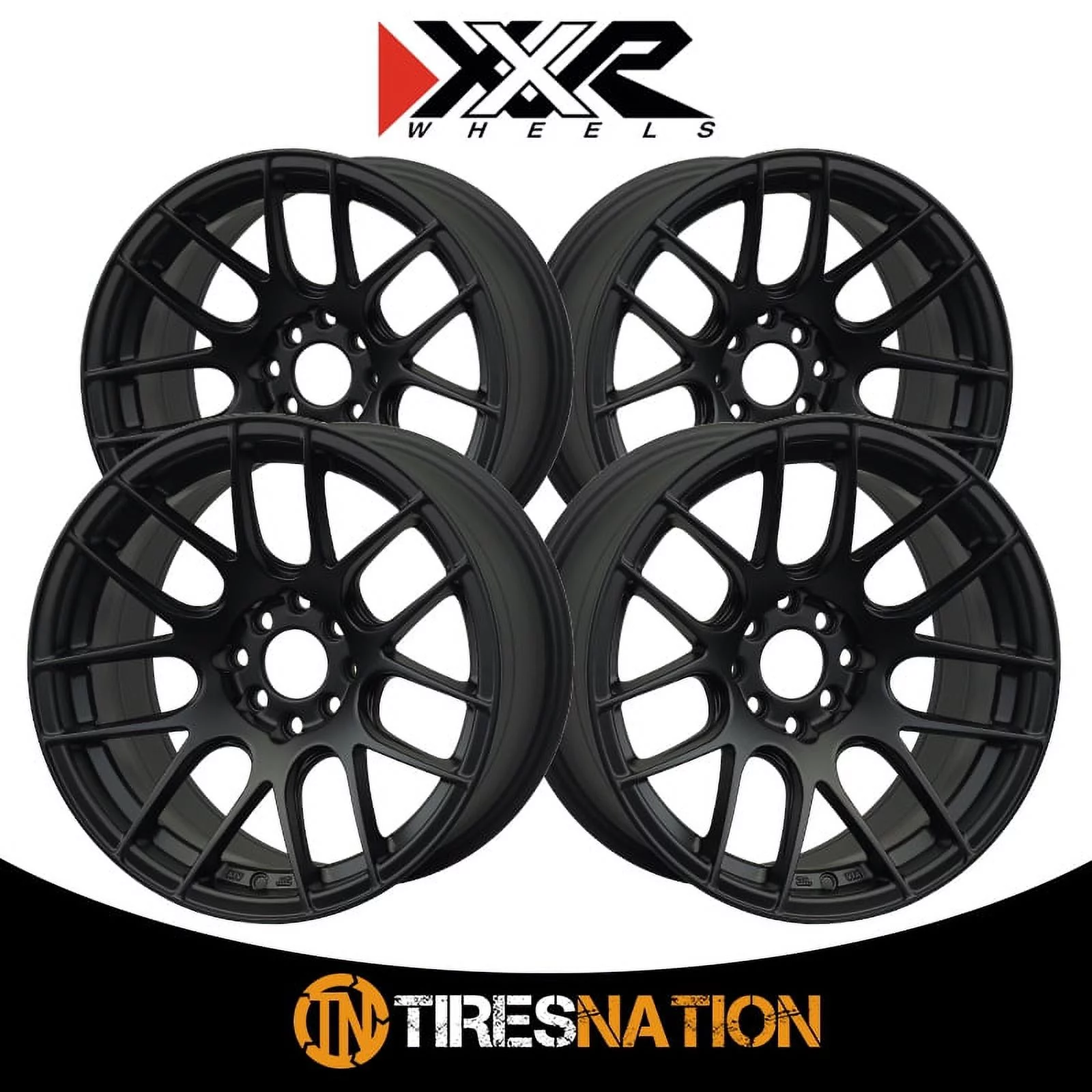 XXR 530 17x8.25 4x100/4x114.3 25et Flat Black Wheel