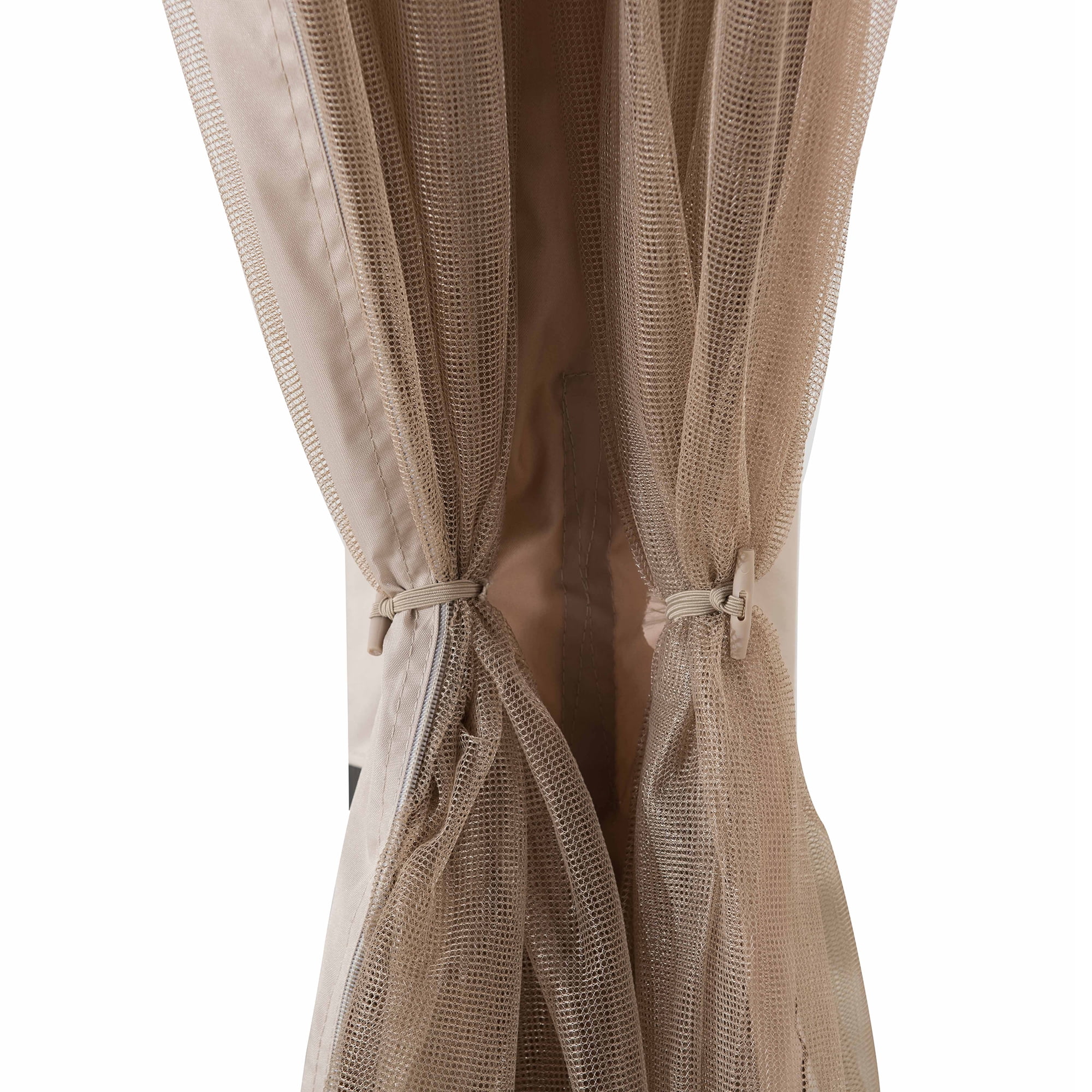 Sunjoy 13x15x10.4 Churchill Hard Top 2-Tier Metal Gazebo With Netting