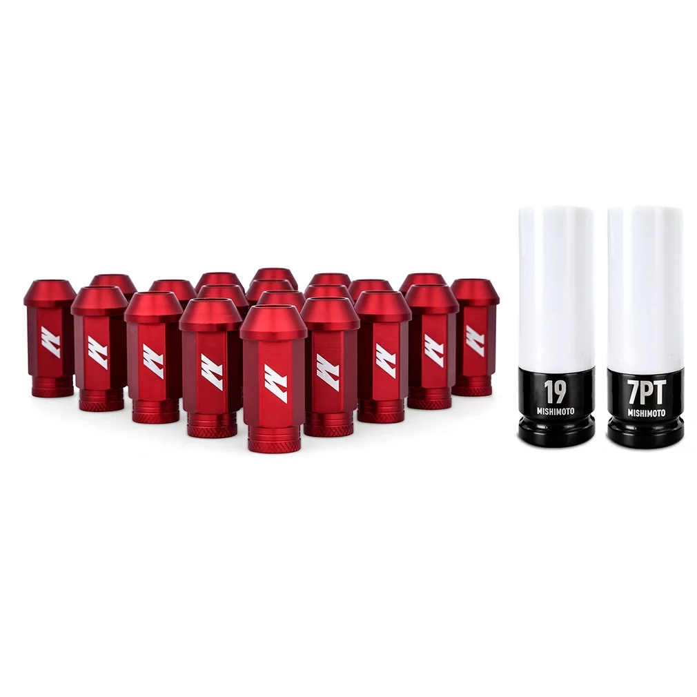 Mishimoto Aluminum Locking Lug Nuts, M12 x 1.5, Red