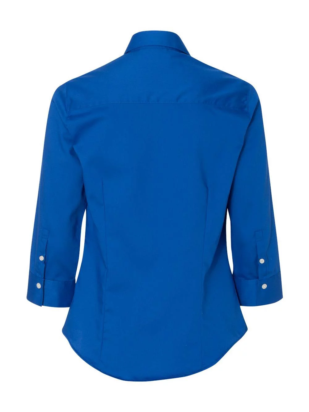 Van Heusen - Women's Three-Quarter Sleeve Baby Twill Shirt - 13V0527 - Royal Blue