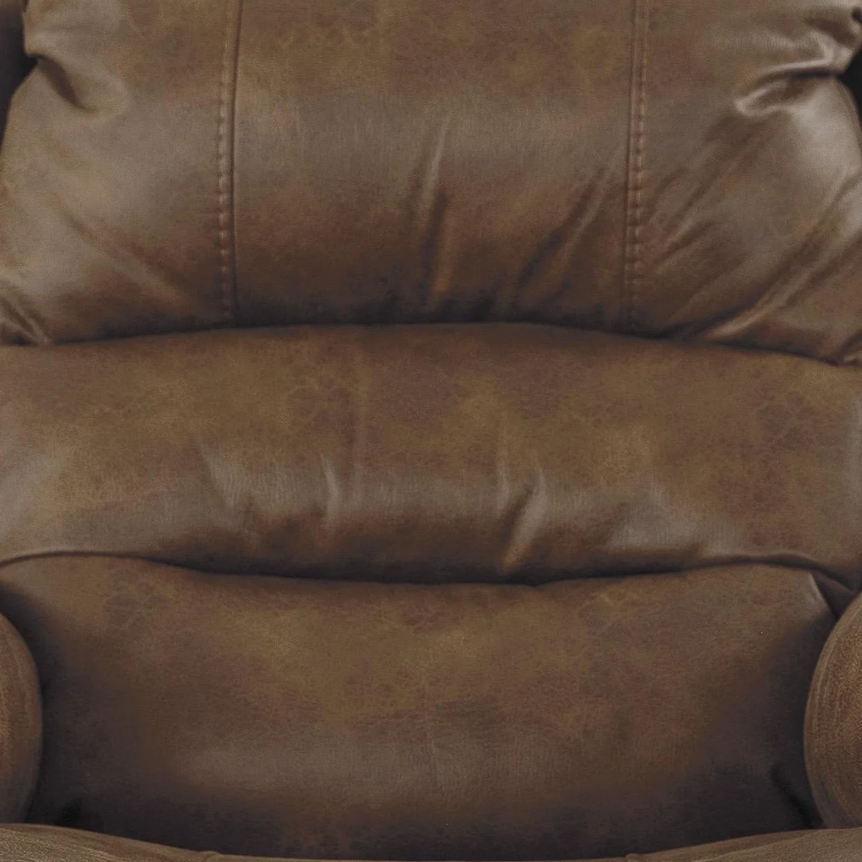 Leatherette Metal Frame Power Lift Recliner with Tufted Backrest Brown - Saltoro Sherpi