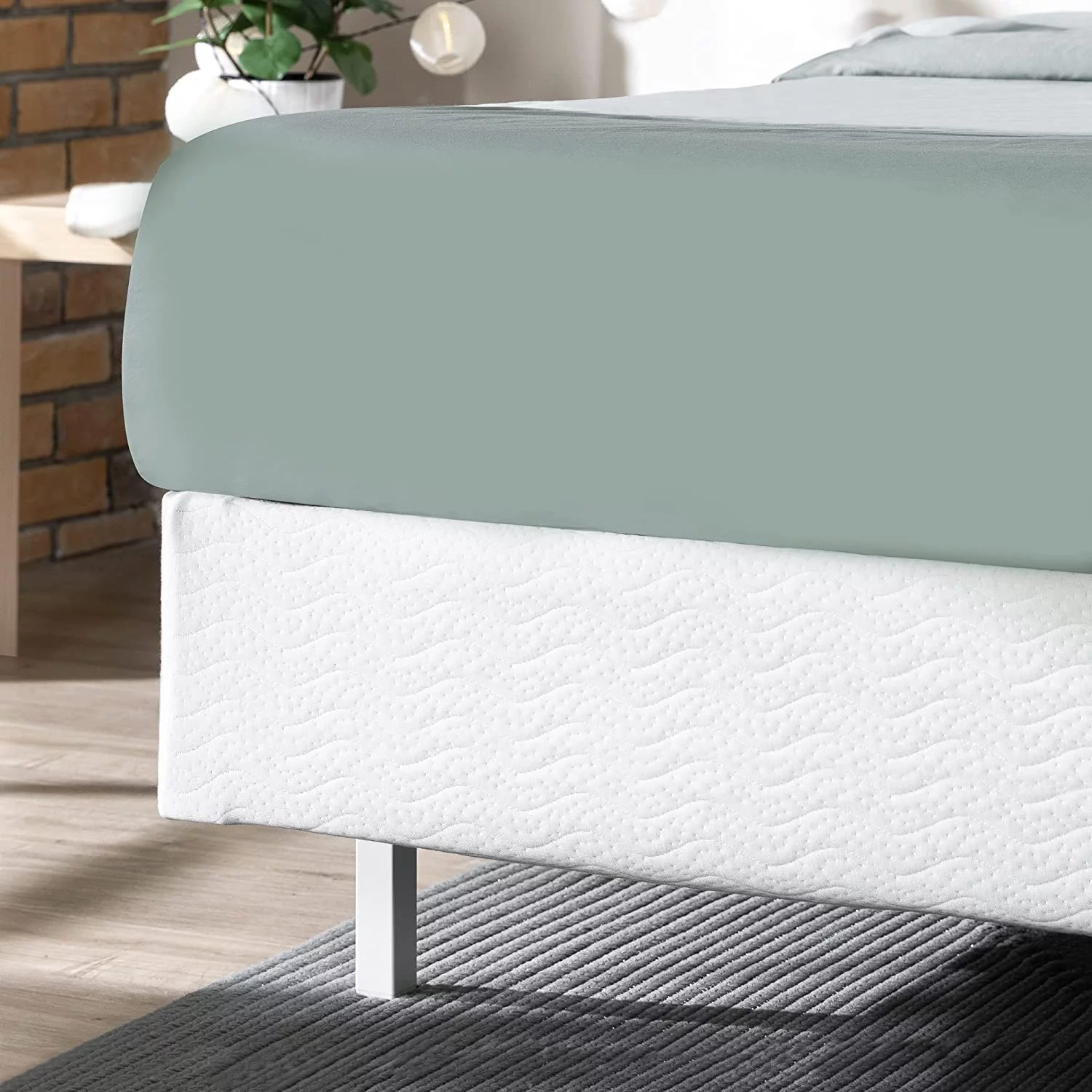 OUWI 7 Inch Metal Smart Box Spring with Quick Assembly / Mattress Foundation / Strong Metal Frame / Easy Assembly, Queen