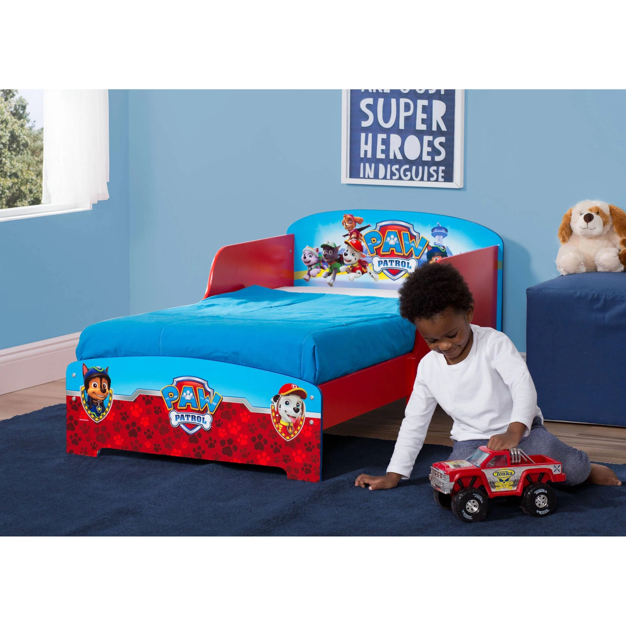 Nick Jr. PAW Patrol Wooden Toddler Bed by Delta Children, Greenguard Gold Certified, Red